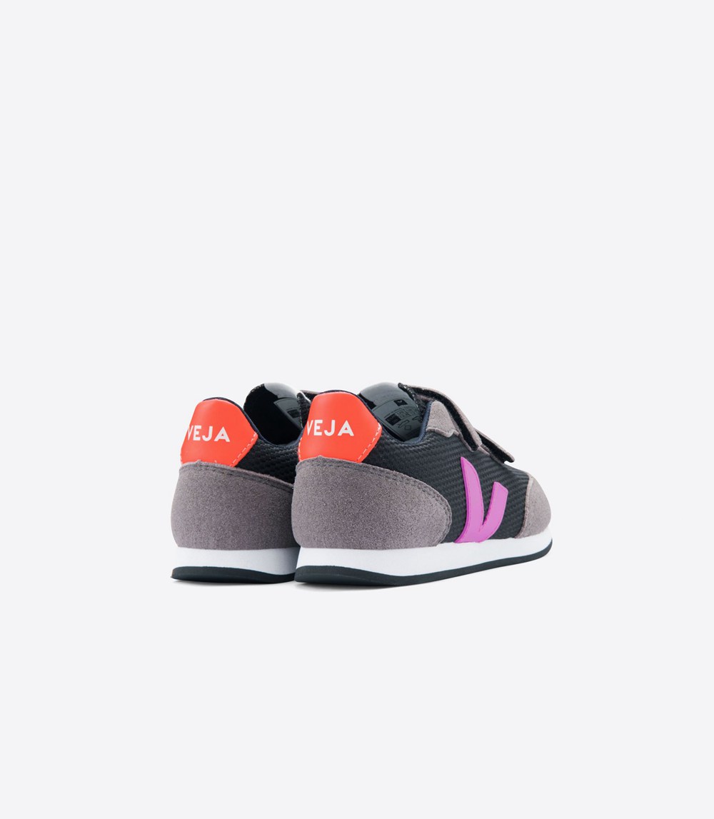 Veja Trainers Kids Black/Grey/Orange/Purple - Arcade B-mesh - YKEI-07543